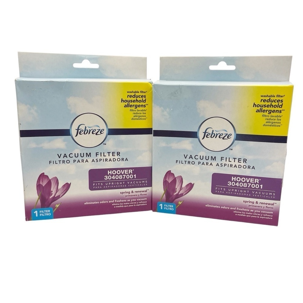 Febreze Vacuum Filter Hoover 304087001 Spring & Renewal Odor Eliminator Lot of 2